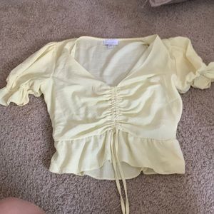 Yellow top shop never worn shirt